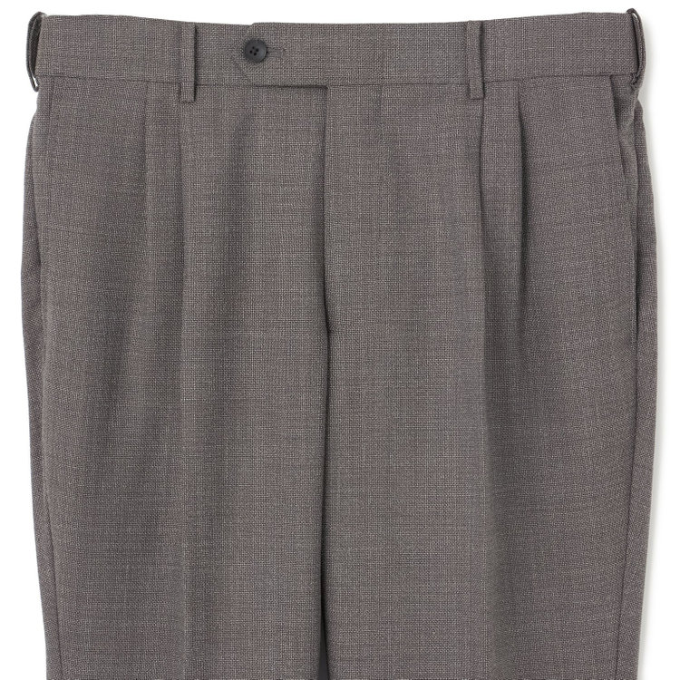 シルバーライン 【発送在庫あり】【CLASSICO TAPERED】【春夏】3釦段返りシングルスーツ 2タック/ブラウン/パッチポケット/ウエストムーブ仕様/MARZOTTO/※パンツ裾直し必要 茶中間