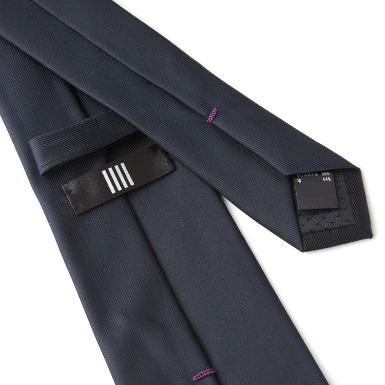 ブラックライン 【BLACK LINE】シルクブレンドソリッドネクタイ 7.5cm幅/ネイビー その他