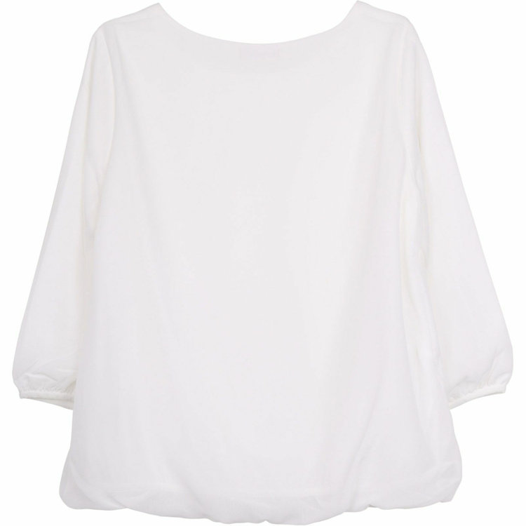 シルバーライン 【WEB限定/OUTLET】【SL/七分袖】前身タックデザインカットソー/ホワイト ホワイト系(白)