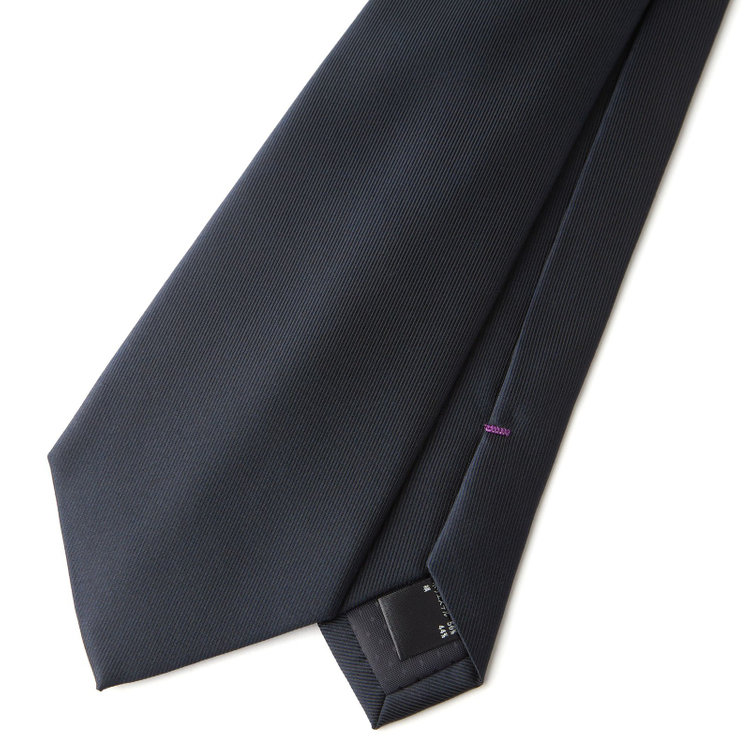 ブラックライン 【BLACK LINE】シルクブレンドソリッドネクタイ 7.5cm幅/ネイビー その他
