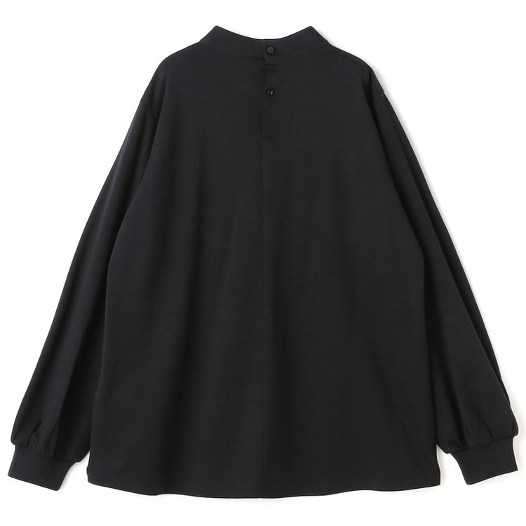 SUIT SELECT　アウトレット 【WEB限定/OUTLET/汚れ・キズ等有】 【SL/長袖】モックネック/バルーン袖/ブラック/「2WAYストレッチ」「ウォッシャブル可能」「汗じみ軽減」 黒