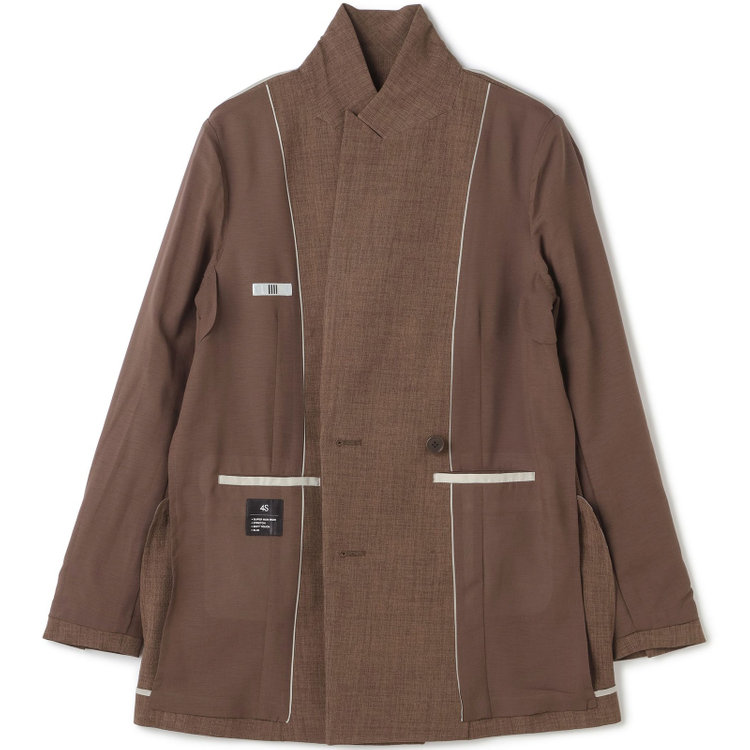 シルバーライン 【SL】【春夏】6釦2掛けダブルジャケット/ブラウン/ウォッシャブル/Naturemier 茶中間
