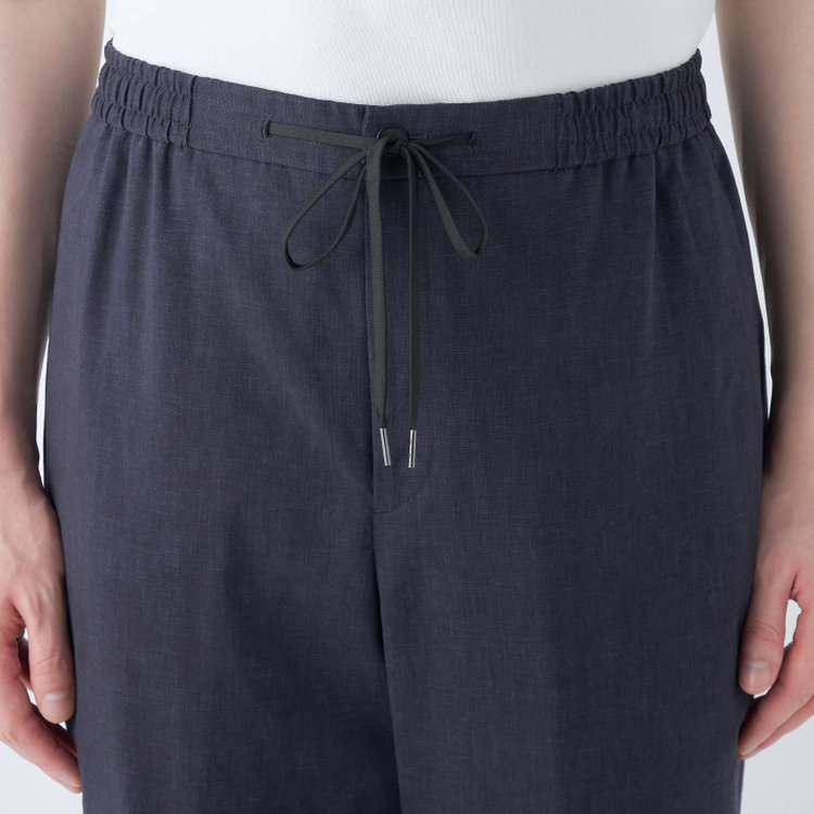 シルバーライン 【RBC】【春夏】オーバーサイズパンツ/ネイビー/ウエストシャーリング/ドローコード/裾上げ済仕様 紺中間