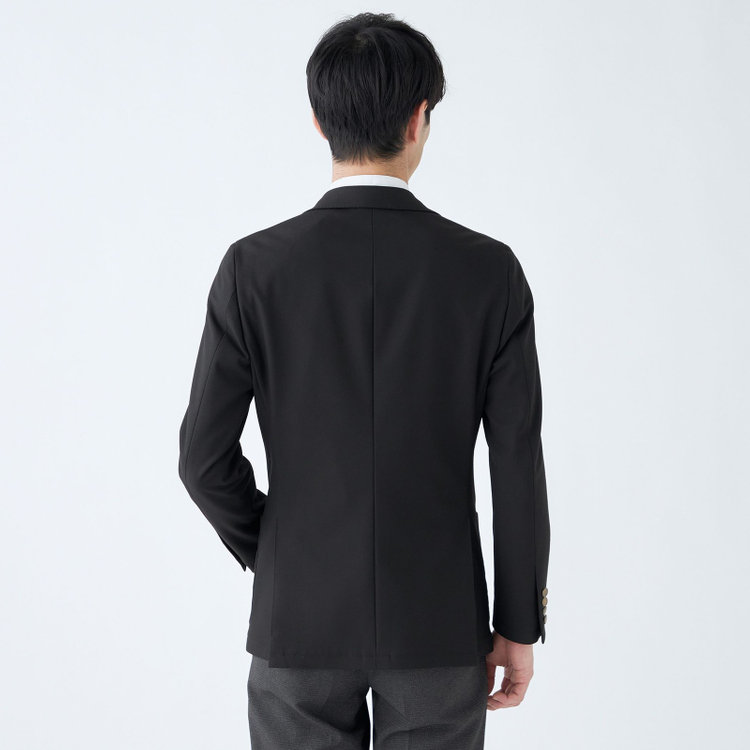 シルバーライン 【RBC】【秋冬】2釦シングルジャケット/ブラック×ソリッド/パッチポケット/メタル釦 黒