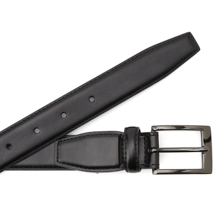 スーツセレクト ピンバックルベルト 3.0幅/ブラック/(ウエスト91cmまで対応) 黒