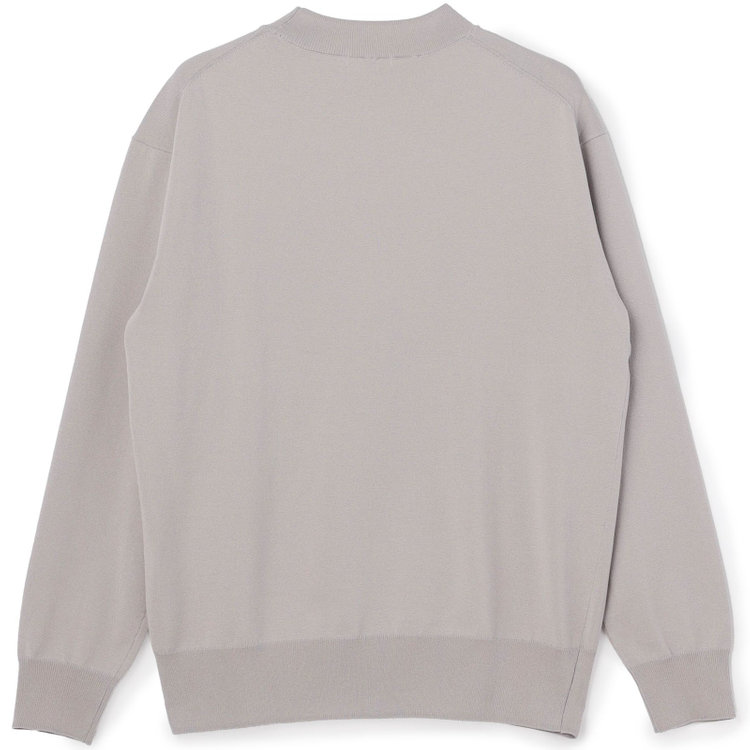 スーツセレクト  【RBC】コットンブレンドモックネックニット/グレー/マシンウォッシャブル/「UVカット」「接触冷感」 グレー淡色