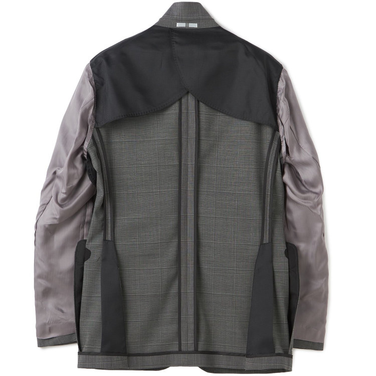 シルバーライン 【CLASSICO TAPERED】【春夏】3釦段返りシングルスーツ 2タック/グレー×ウィンドペン/ウエストムーブ/MARZOTTO/※裾上げ必要 グレー中間