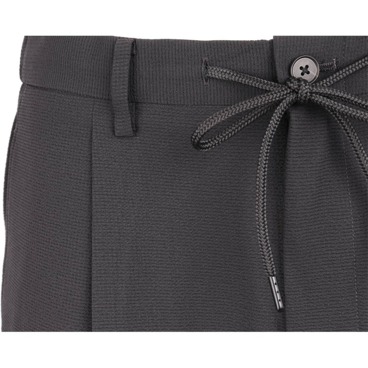 スーツセレクト 【WEB限定/OUTLET】【RBC】【春夏】1タックテーパードパンツ/ブラック/ドローコード/ウエストシャーリング ブラック系(黒)