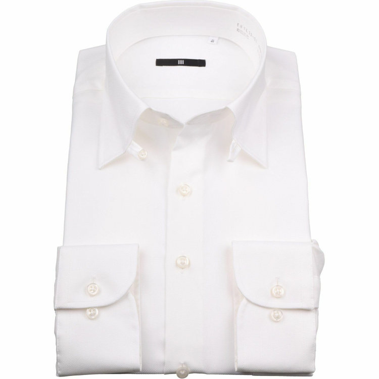 ブラックライン 【BLACK LINE】【形態安定】タブカラードレスワイシャツ/ホワイト×ドビー/Oil guard 白