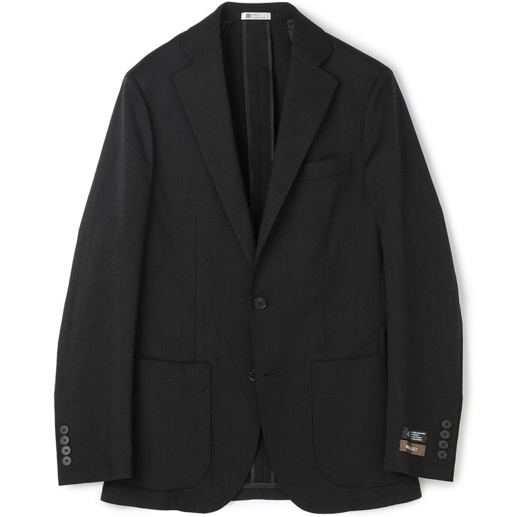 シルバーライン 【発送在庫あり】【RBC】【春夏】ポリエステル2釦ジャケット/ブラック/パッチポケット/4S SUSTAINABILITY&ECOLOGY FABRIC 黒