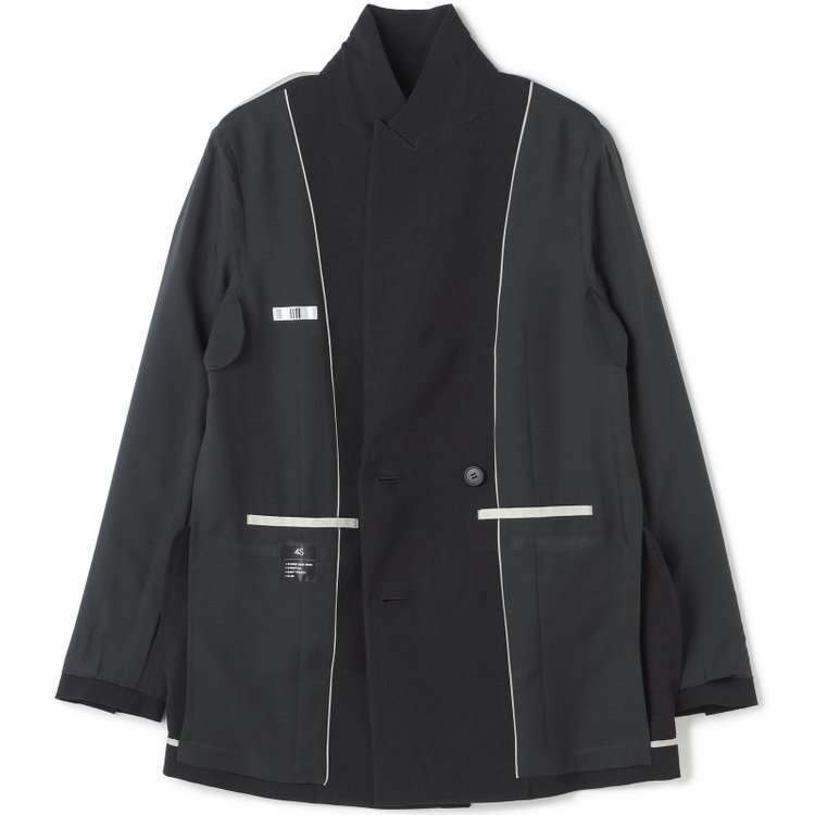 シルバーライン 【SL】【春夏】6釦2掛けダブルジャケット/ブラック/ウォッシャブル/Naturemier 黒