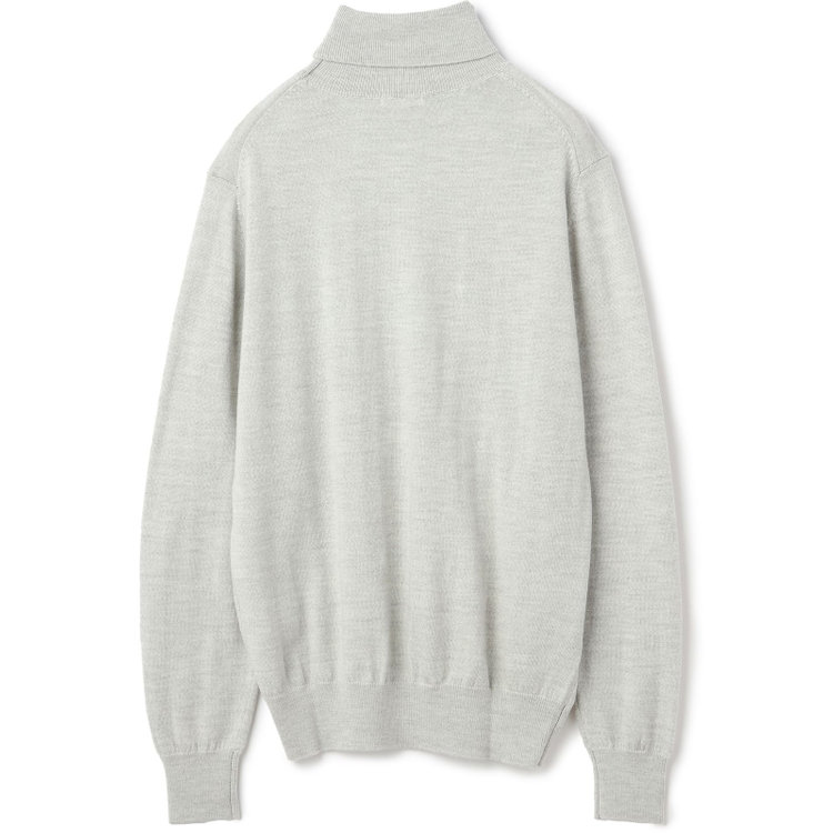 スーツセレクト 【発送在庫あり】【RBC】【秋冬】ウール100％タートルネックニットセーター/ライトグレー/ZEGNA BARUFFA/マシンウォッシャブル グレー淡色