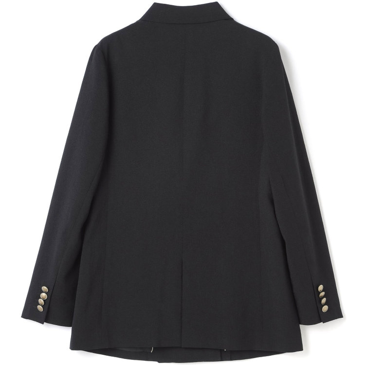 シルバーライン 【SL】【春夏】6釦2掛けダブルジャケット/ブラック/ウォッシャブル/Naturemier 黒