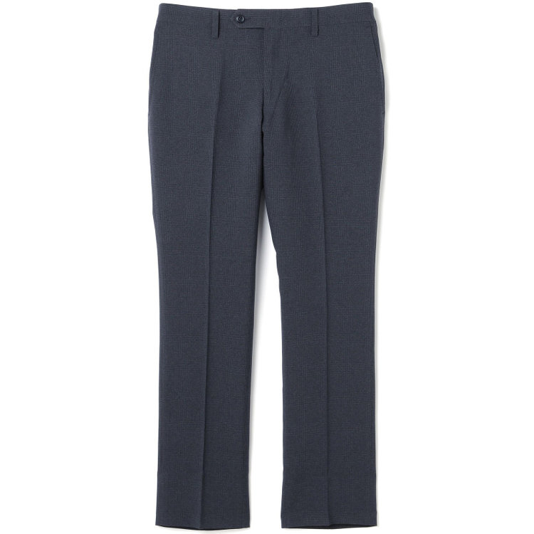 ブラックライン 【KSW】【春夏】0タックパンツ/ネイビー×チェック/※裾上げ済仕様 紺中間