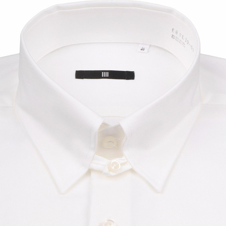 ブラックライン 【BLACK LINE】【形態安定】タブカラードレスワイシャツ/ホワイト×ドビー/Oil guard 白