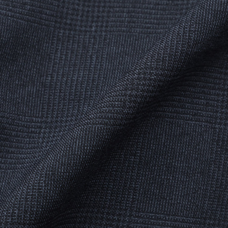 ブラックライン 【KSW】【春夏】0タックパンツ/ネイビー×チェック/※裾上げ済仕様 紺中間