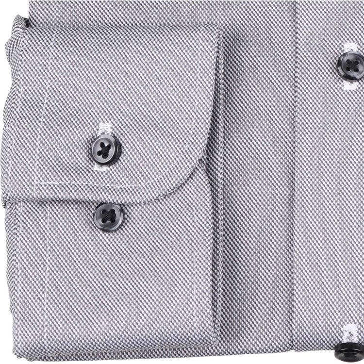 ブラックライン 【BL】ホリゾンタルワイドワイシャツ/グレー×ドビー/「4S」スーパーノンアイロン・ストレッチ グレー中間