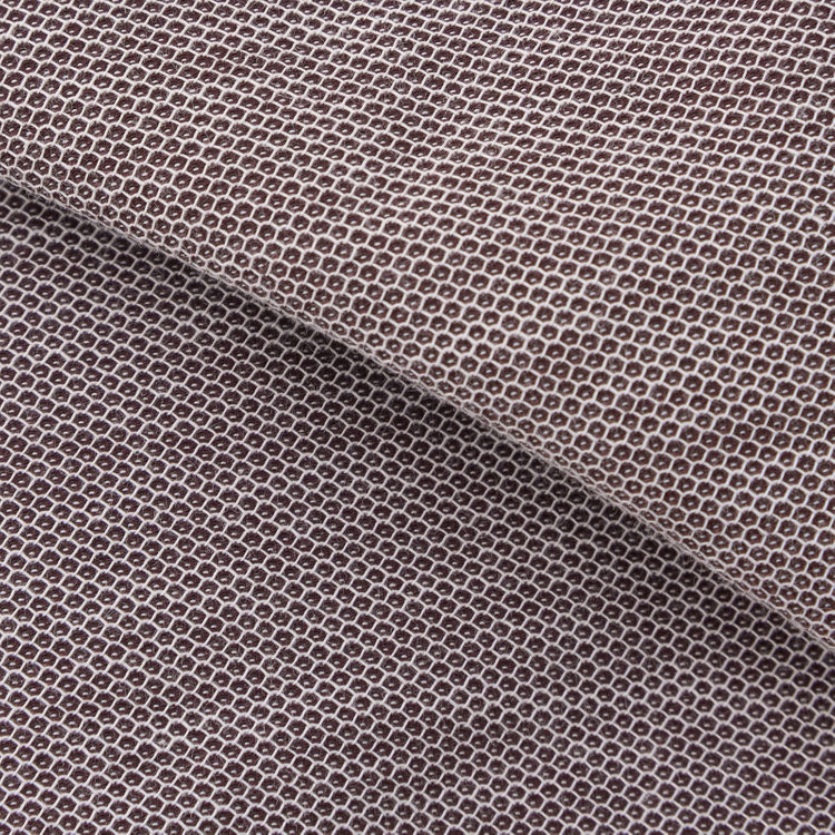 ブラックライン 【発送在庫あり】【BLACK LINE/半袖】ホリゾンタルワイドワイシャツ/ブラウン×ドビー/「4S HONEYCOMB MESH」スーパーノンアイロン・ストレッチ 茶中間