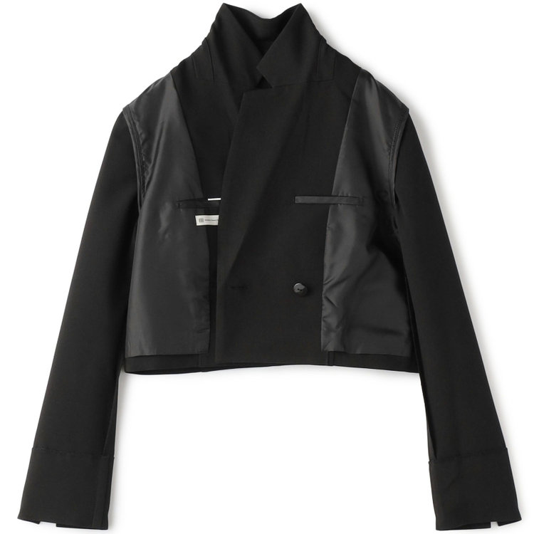 サマンサ 【SUIT SELECT×Samantha Thavasa】クロップドダブルジャケット/ブラック 黒