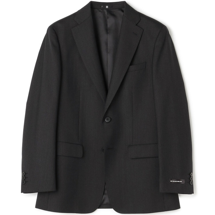ソノタ 【BLACK LINE】2釦シングルジャケット/ダークグレー/NEW ZEALAND WOOL MIX グレー濃色