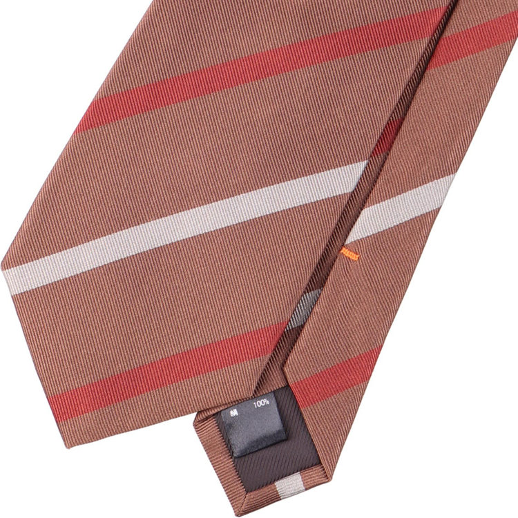 シルバーライン 【SILVER LINE】シルクストライプネクタイ 8.5cm幅/ブラウン/SARUTAHIKO COFFEE その他