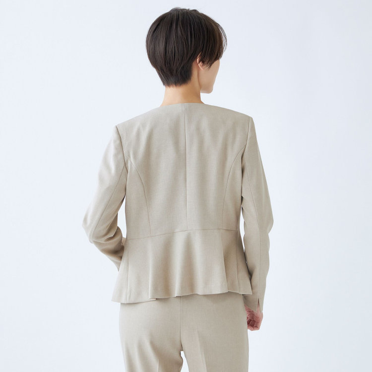 シルバーライン 【SL】【年間】キーカラージャケット/ベージュ/ウォッシャブル 茶淡色