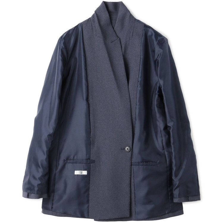 スーツセレクト 【RELAX TAPERED_2】【秋冬】4釦1掛けダブルジャケット/ネイビー×ガンクラブチェック/ウォッシャブル ネイビー系(紺)