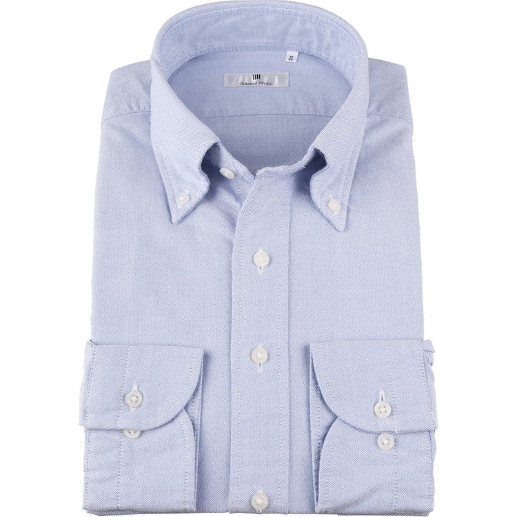 SUIT SELECT　アウトレット 【WEB限定/OUTLET/汚れ・キズ等有】【CLASSICO TAPERED】ボタンダウンドレスワイシャツ/ブルー ブルー系(青)