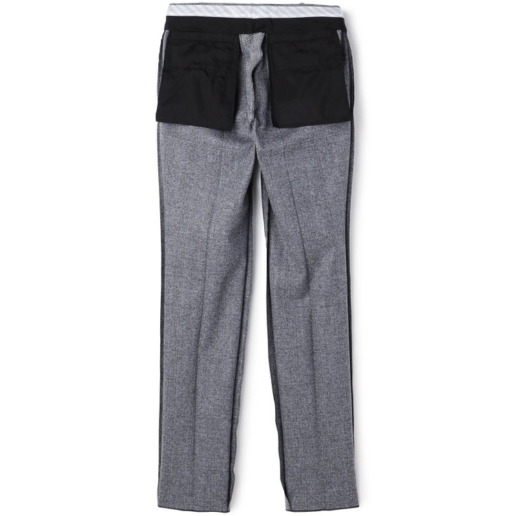 シルバーライン 【5DAYS CLOSET】【RBC】【秋冬】1タックテーパードパンツ/ブルーグレー×チェック/ウエストムーブ/※裾上げ必要 青中間