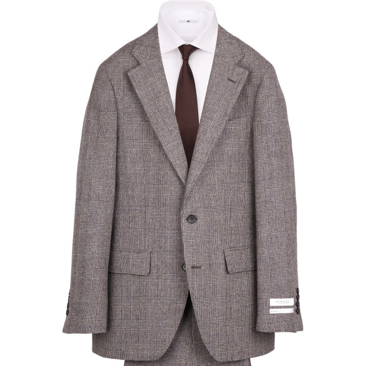 スーツセレクト グレンチェック スーツ 2B 紺 A6 - スーツ