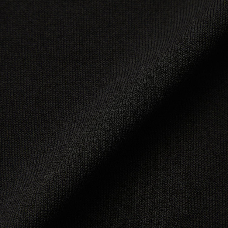 スーツセレクト 【RBC】【5分袖】コットンブレンドレトロポロシャツ/ブラック/マシンウォッシャブル 黒