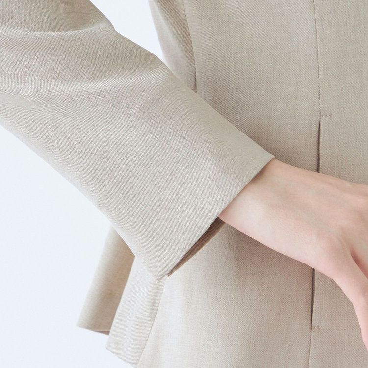 シルバーライン 【SL】【年間】キーカラージャケット/ベージュ/ウォッシャブル 茶淡色