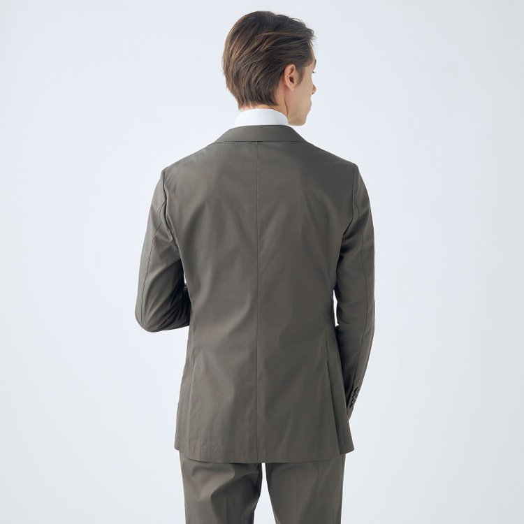 シルバーライン 【CLASSICO TAPERED】【春夏】テンセルブレンド2釦シングルジャケット/カーキ/パッチポケット/ICE EFFECT 黄淡色