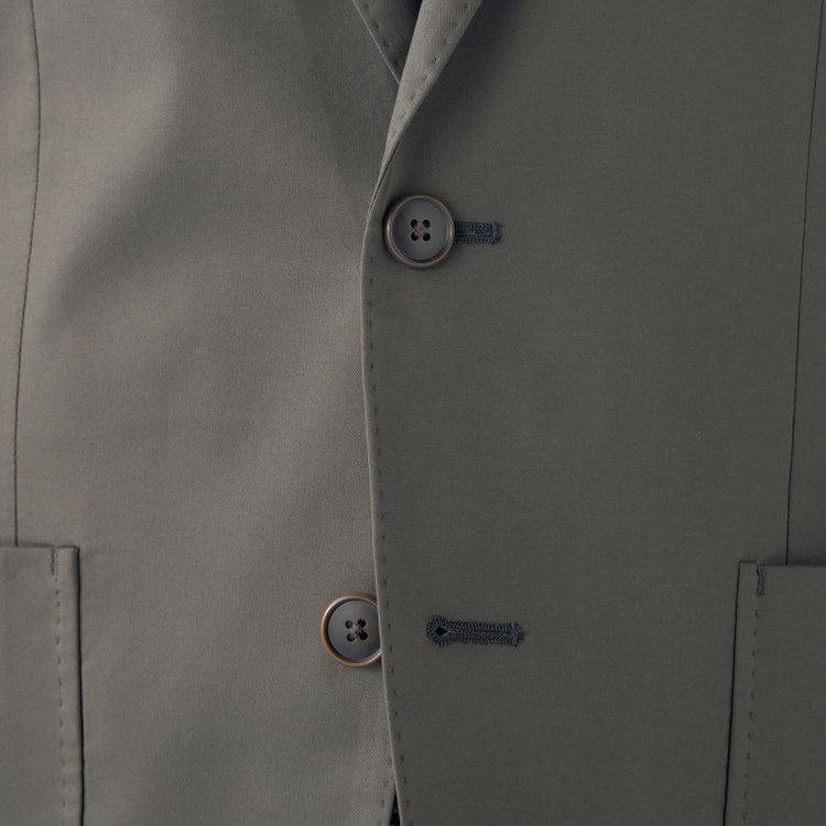 シルバーライン 【CLASSICO TAPERED】【春夏】テンセルブレンド2釦シングルジャケット/カーキ/パッチポケット/ICE EFFECT 黄淡色