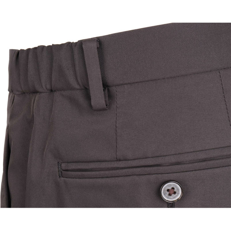 スーツセレクト 【WEB限定/OUTLET】【発送在庫あり】【RBC】【年間】1タックテーパードパンツ/ブラック/ドローコード/ウエストシャーリング/LIMONTAEAST fabrics designed in italy/MB×SUIT SELECT ブラック系(黒)