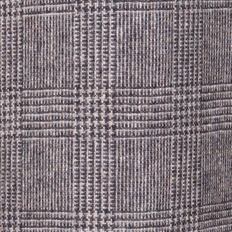 スーツセレクト 【発送在庫あり】【CLASSICO TAPERED】【秋冬】2釦シングルスーツ 1タック/ブラウン×グレンチェック/RE:NEWOOL ブラウン系(茶)