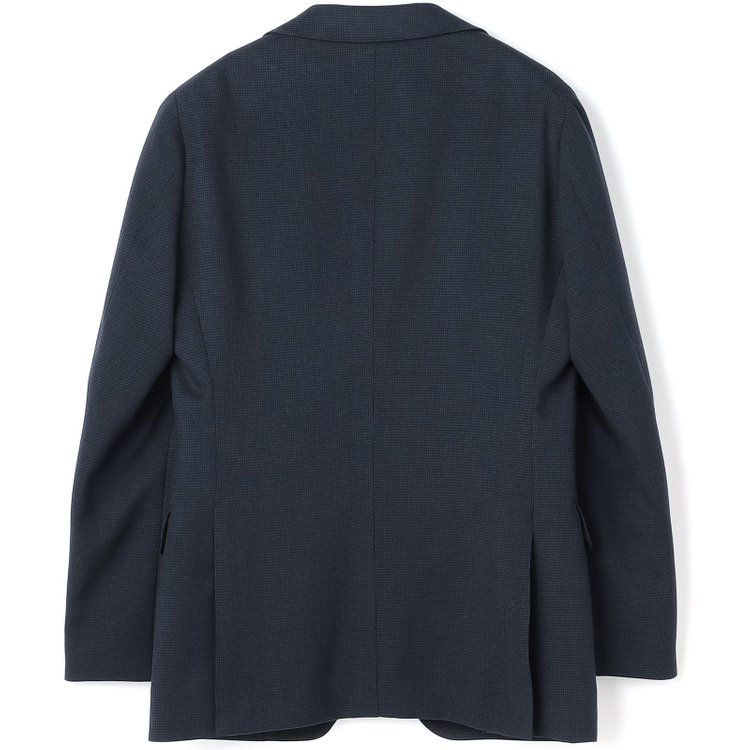 シルバーライン 【CLASSICO TAPERED】【秋冬】2釦シングルスーツ 1タックテーパードパンツ/ネイビー&ブラック×ハウンドトゥース/ウエストムーブ/4S SUSTAINABILITY&ECOLOGY FABRIC/※パンツ裾上げ済仕様 紺中間