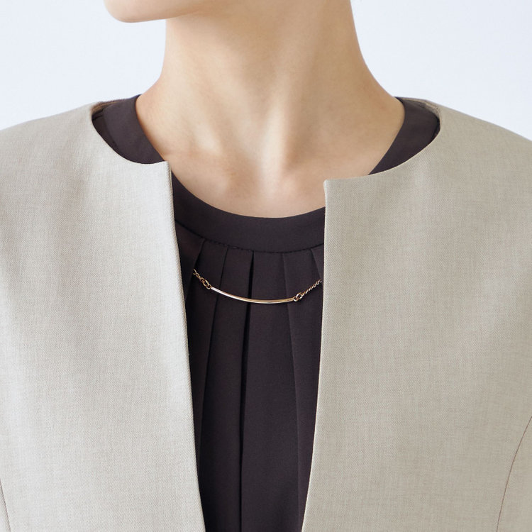 シルバーライン 【SL】【年間】キーカラージャケット/ベージュ/ウォッシャブル 茶淡色