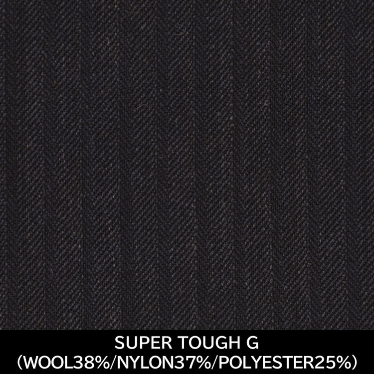 スーツセレクト 【国内縫製】【MEN'S】【パターンオーダー】【SKINNY】【秋冬】スーツ/ブルーグレー×ストライプ/SUPER TOUGH G (WOOL38% POLYESTER37% NYLON25%) グレー系(灰)