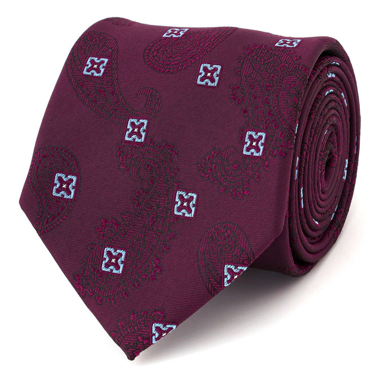 シルバーライン 【SILVER LINE】シルクブレンドペイズリーネクタイ 8.5cm幅/ワイン その他