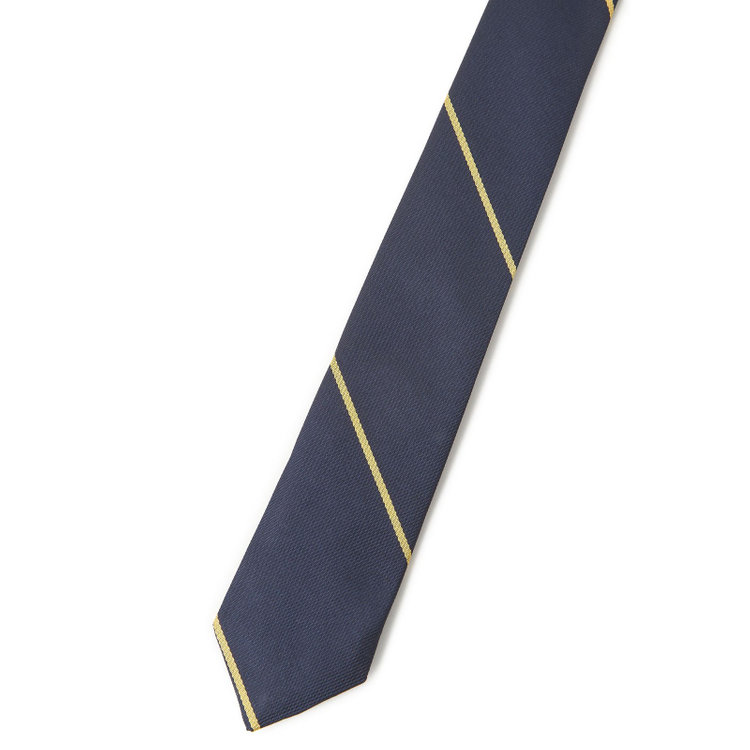 シルバーライン 【SILVER LINE】シルクストライプネクタイ 8.5cm幅/ネイビー×イエロー/JAPAN MADE その他