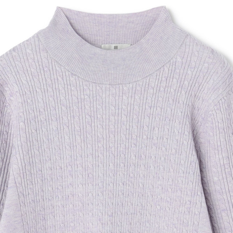 シルバーライン 【SL】【秋冬】 ハイネック ニットセーター/ラベンダー/マシンウォッシャブル 紫淡色