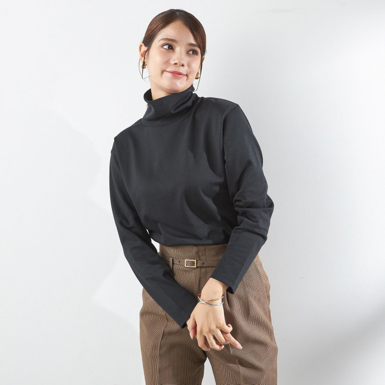 シルバーライン 【SILVER LINE】【秋冬】オフタートルカットソー/ブラック 黒