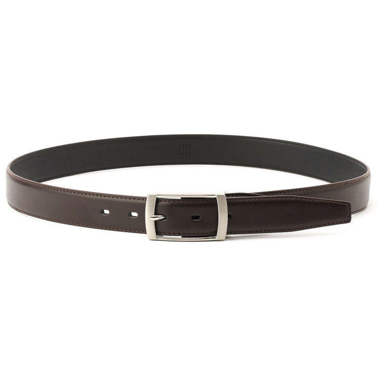 2WAY:両面対応】ピンバックルベルト 2.7cm幅/ブラウン&ブラック