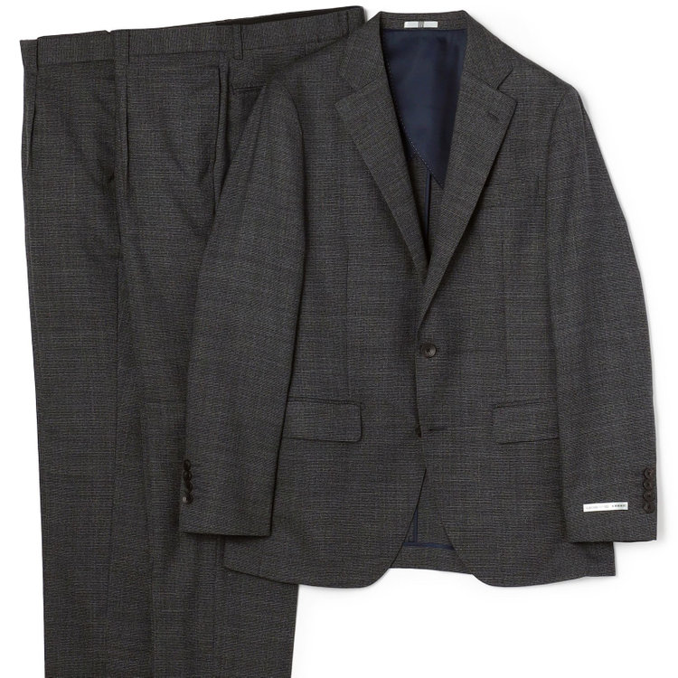 シルバーライン 【CLASSICO TAPERED】【春夏】スペアパンツ付き/2釦シングルスーツ 1タック/グレー×ドビー/SHOWER CLEAN/※裾上げ必要 グレー中間