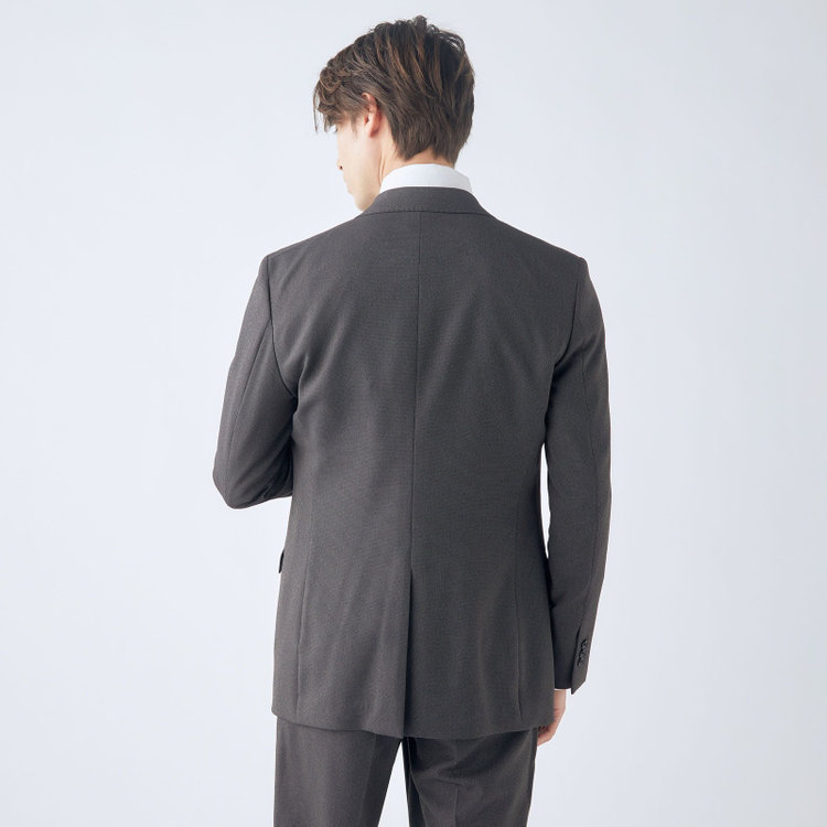 ブラックライン 【SLIM TAPERED_2】【年間】2釦シングルスリーピーススーツ 0タック/グレー/ウエストシャーリング/4S SUSTAINABILITY&ECOLOGY FABRIC/リバーシブルベスト仕様（ブラック）/※パンツ裾上げ済仕様 グレー濃色