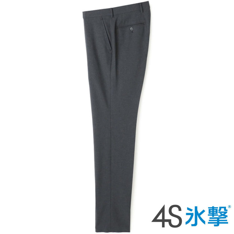 ブラックライン 【SLIM TAPERED】【春夏】ノータックテーパードパンツ/グレー×バーズアイ/「FREEZETECH 氷撃」冷感PRINT/4S SUSTAINABILITY&ECOLOGY FABRIC「ウォッシャブル」「ストレッチ」/※裾上げ済み仕様 グレー濃色
