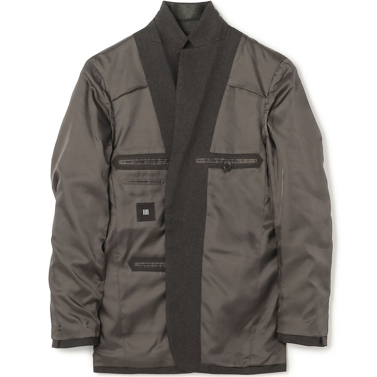 ブラックライン 【SLIM TAPERED_2】【秋冬】2釦シングルスーツ 0タック/グレー×ドビー/4S/※裾上げ必要 グレー濃色