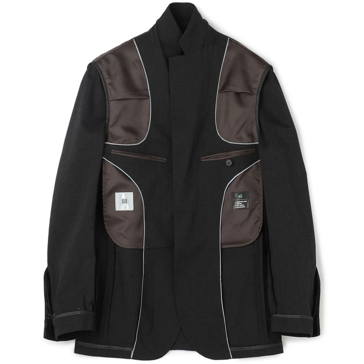 シルバーライン 【発送在庫あり】【RBC】【春夏】ポリエステル2釦ジャケット/ブラック/パッチポケット/4S SUSTAINABILITY&ECOLOGY FABRIC 黒
