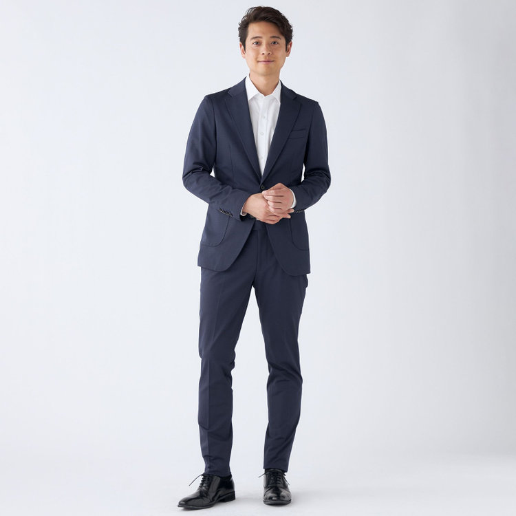 シルバーライン 【CLASSICO TAPERED】【春夏】2釦シングルジャケット/ネイビー/パッチポケット/4S SUSTAINABILITY&ECOLOGY FABRIC/RIRANCHA 紺中間